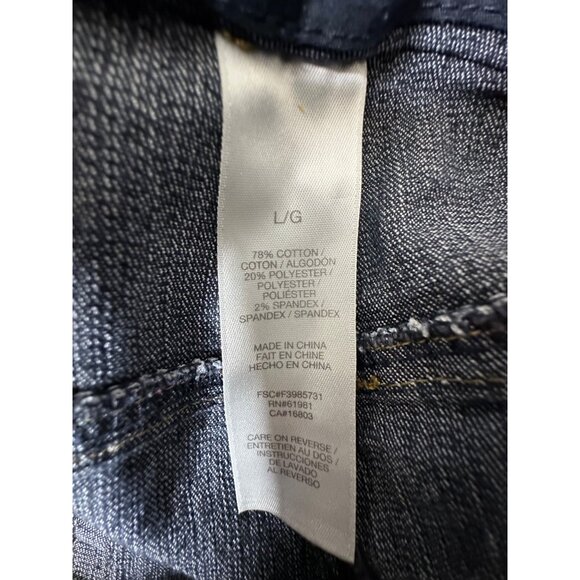 Womens Bootcut Denim Jeans L/G Cotton & Polyester Blend Stretch Dark Wash - Picture 4 of 7